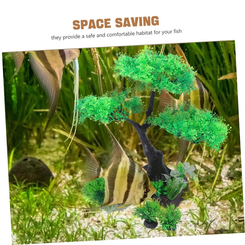 COLLBATH Freshwater Aquarium Plants Fish Tank Artificial Plants Set Realistic