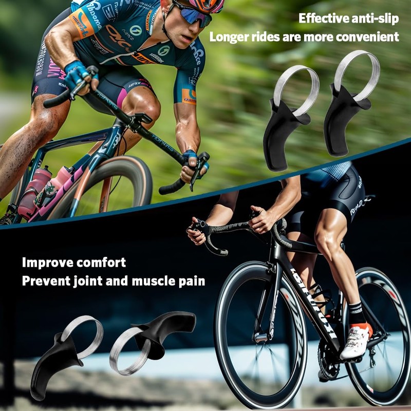 Yakamoz 1Pairs Bicycle Handlebar Thumb Rest, Universal Adjustable Road Bike