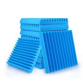 Sound Proofing Panels 12 Pcs Acoustic Panels, Sound Absorbing Panels 2" X 12" X 12" High Density Wedges Acoustic Foam Panels Fireproof Acoustic Wall Panel for Recording Studio, Home, Offices (Blue)