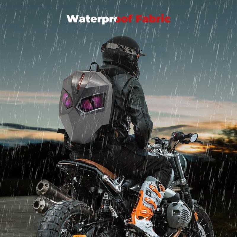 Motorcycle Backpack for Men, LED Backpack With DIY Programmable Full