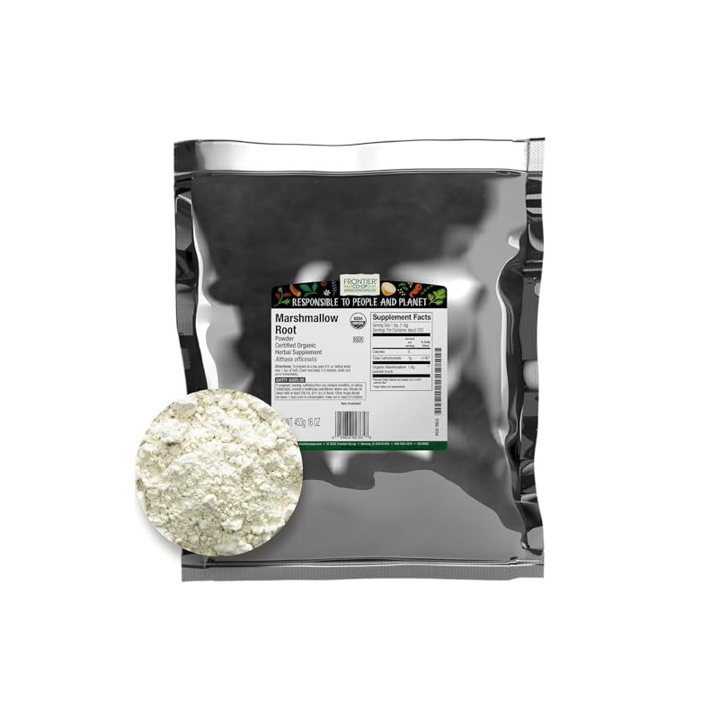 Frontier Co-op Organic Marshmallow Root Powder, 1lb Bulk Bag -