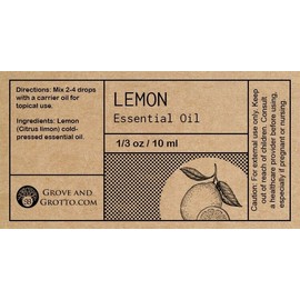 Lemon Essential Oil (10 ml) - NEW 1/3 oz Bottle