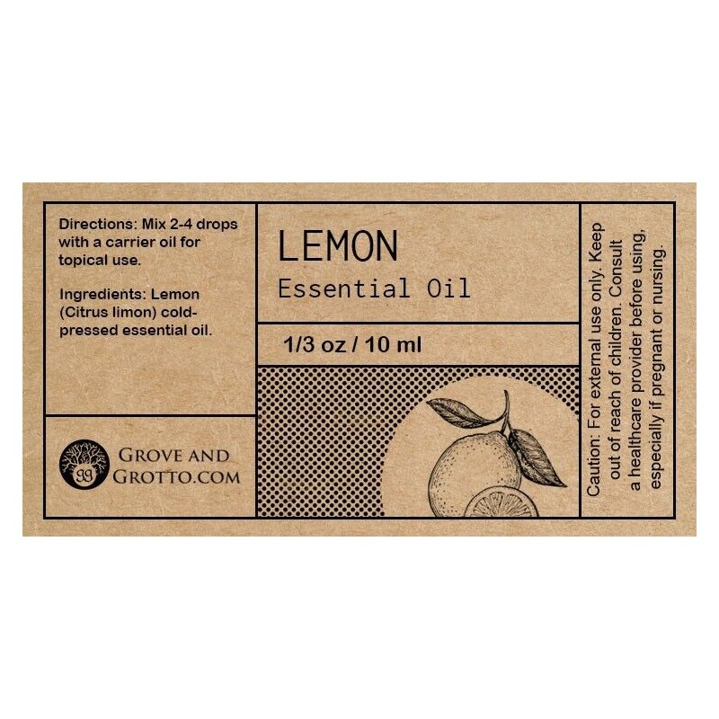 Lemon Essential Oil (10 ml) - NEW 1/3 oz Bottle