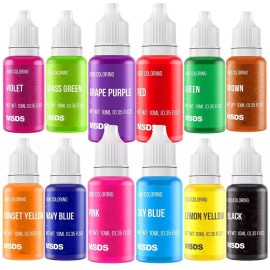 Wayin Food Coloring Liquid Set - 12 Vibrant Color Food Grade Food Coloring Gel Conc...