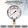 IMELBUFF Hydraulic Pressure Test Kit 25/40/60Mpa, 3 Gauges 11 Couplings