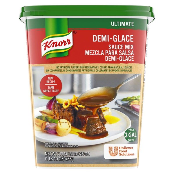 Knorr Professional Ultimate Demi-Glace Sauce Mix Gluten Free, No Artificial Flavors or Preservatives, No added MSG, Dairy Free, 26 oz, Pack of 4
