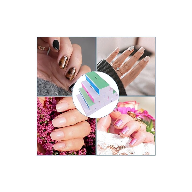 4 Way Nail Buffer Block (10 Pcs), Nail Shine Buffers