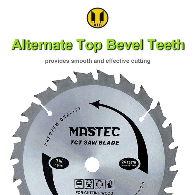 Framing Saw Blade Circular 7-1/4-Inch 24 Tooth with ATB Carbide