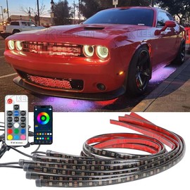 KEEPDSGN For Dodge Charger Challenger Dreamcolor LED Underglow Lights Strip Neon Light