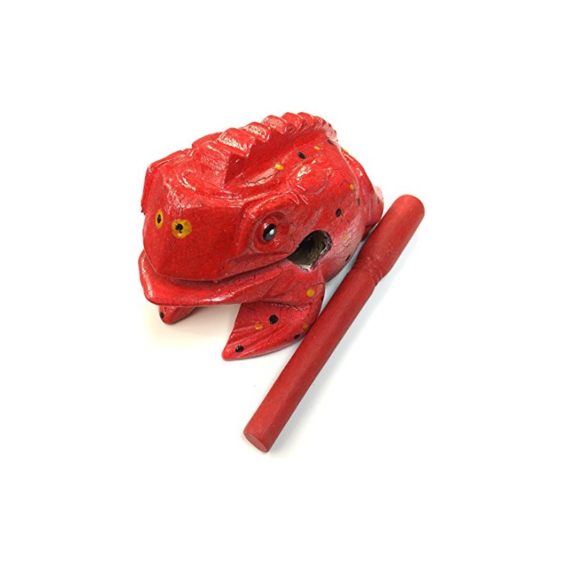 Wooden frog instrument large size 8"X 3"X 4"