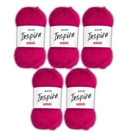 Art of Yarn İnspira 100% Cotton Yarn -3 DK Light, Soft & Smooth Yarn for Crocheting, Knitting & Crafts –250g (8.8 Oz), 425m (464.8 Yds) – Perfect for Baby Blankets, Scarves & More – 5 Skeins 99243