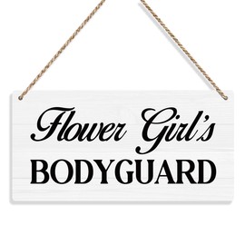 Ring Bearer Sign Rustic Wall Hanging Funny Wedding Accessories Wedding Decorations for Reception Flower Girl's Bodyguard Engagement Wedding Party Wall Art Decor Wooden Sign Hallway Front Decoration