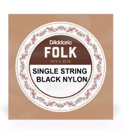 D'Addario Single Black Nylon Ball End 1st Guitar String (e) Normal Tension .028 BEB028
