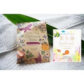 (Red Shape) Moonpeach and Kucha Facial Soap + MiraSea Bath Salt (Citrus)