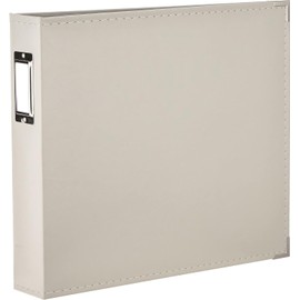 We R Memory Keepers 12x12 Photo Album Greige, Protect Memories and Photos, Soft, Acid-free Faux Leather, Classy Decorative Spine Label, Snag-free Rings, Includes 5 Page Protectors, Scrapbooking