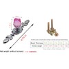 Wannianmu 4 Pack Drawer Dresser Knobs Pull Handles,Rose Flower Clear