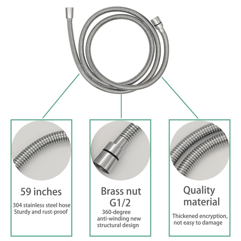 RV Shower Faucet with Hose and shower Head,Metal camper shower