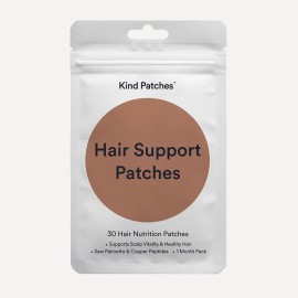 Hair Support Patches Scalp Nourishment with Saw Palmetto Copper Peptides Vegan Transdermal Patch 30 Count One Month Supply