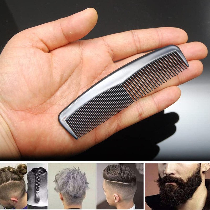 LUXXII (6 Pack) 5" Pocket Hair Comb Beard & Mustache