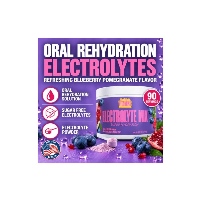Electrolyte Mix Supplement Powder, 90 Servings, 72 Trace Minerals, Potassium,