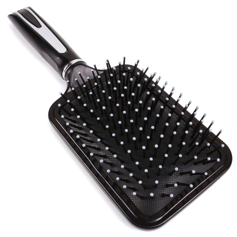 Large Paddle Detangling Hairbrush with Soft Bristles & Rectangle Cushion