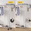 VIPLEEO Clothing Garment Rack Capacity 550LBS Rolling Clothes Rack on