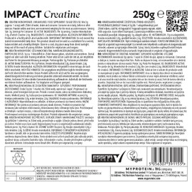 Myprotein Creatine Monohydrate Powder, Tasteless, 250 g, Perfect for Muscle Building, Ideal for All Sports and Training Types