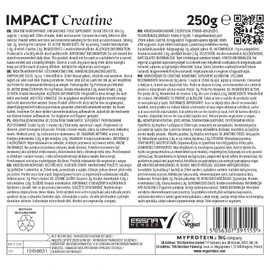 Myprotein Creatine Monohydrate Powder, Tasteless, 250 g, Perfect for Muscle Building, Ideal for All Sports and Training Types