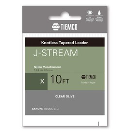 TIEMCO J Stream Reader, 10ft, 5X, Clear Olive