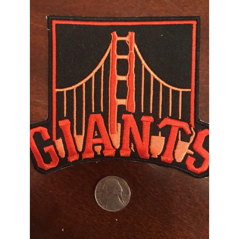 SF San Francisco Giants Vintage Embroidered Iron On Patch 4.5"
