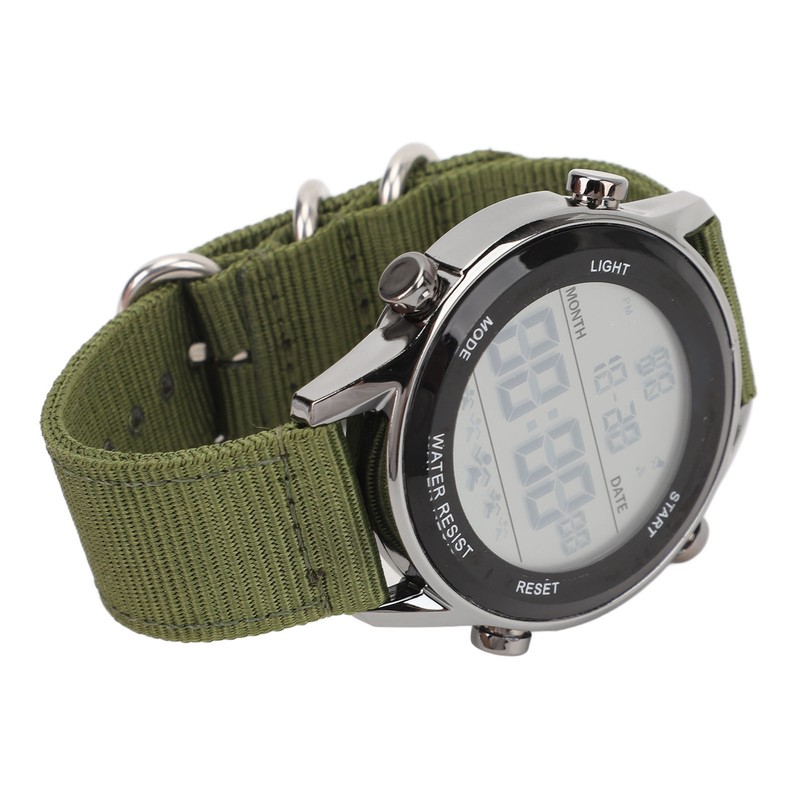 Men Digital Sports Watch Waterproof Alarm Countdown Dual Time Zone