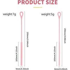 Silicone Straw Cleaning Brush – Flexible 6 mm (0.24 in) & 9 mm (0.35 in) Options for Reusable Straws