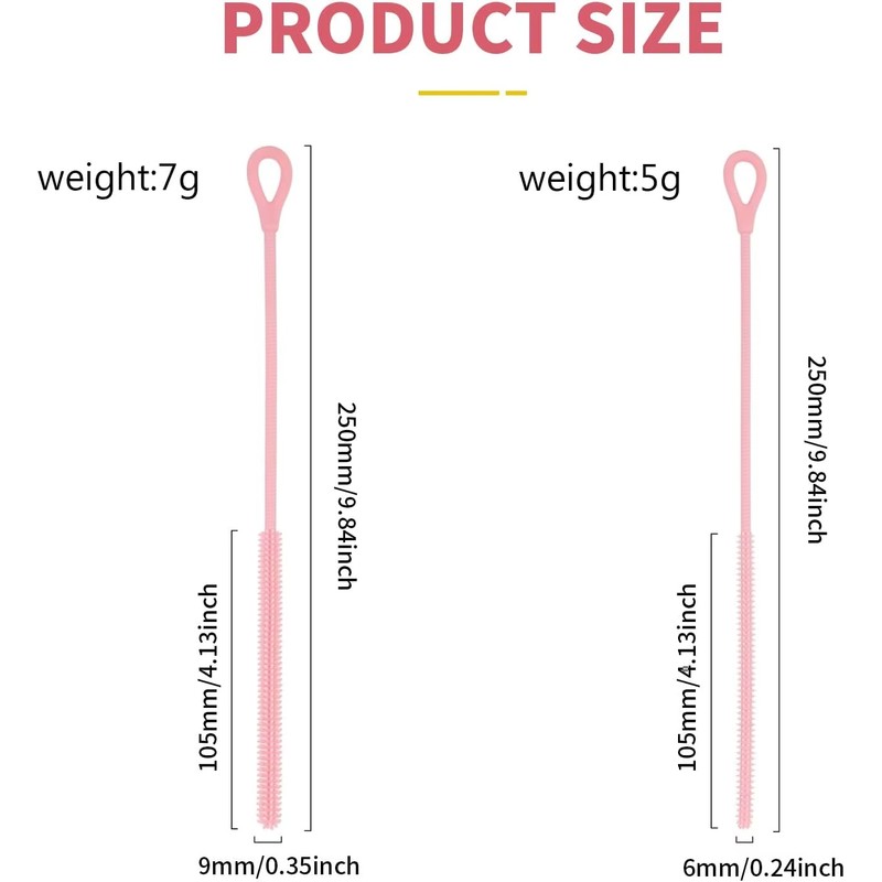 Silicone Straw Cleaning Brush – Flexible 6 mm (0.24 in)