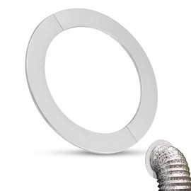 yotutun Stove Pipe Rosette, Stainless Steel Cover Rosette Split Cover, Pipe Sleeves, Chimney Attachment, Stove Knee Rosette Chimney Hood Base Plate for Taps, Pipes, Radiator Pipes - (DN 160 mm)