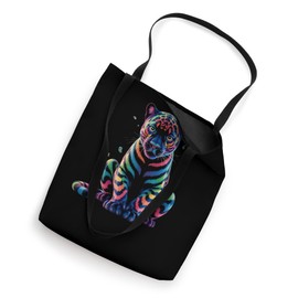 Black Panther Tie Dye Frog Peace Sign Hippie Black Panther Tote Bag