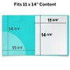 Dunwell 11x14 Portfolio Binder Folder (Aqua, Vertical) - Binder with