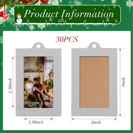 Barydat 15 Pcs Metal Picture Frame Ornaments 2 x 3 Inch Heavy Duty Reusable Small Photo Frame for Family Photo Tree Gift Indoor Decor (A Style,Silver)