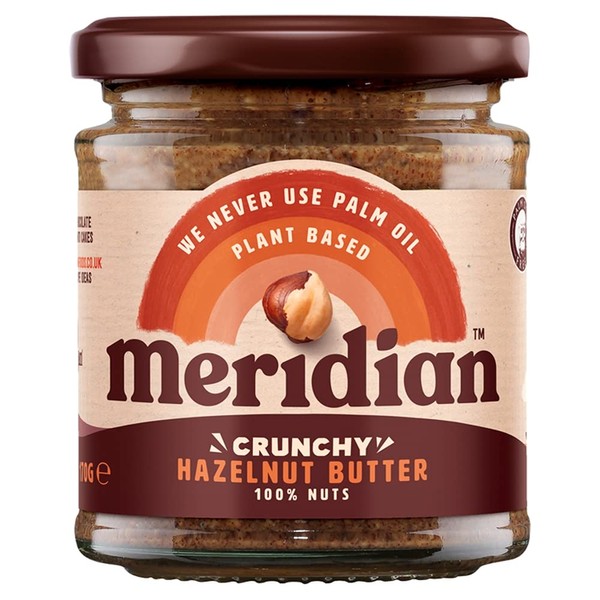 Meridian Natural Crunchy Hazelnut Nut Butter, 170g