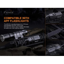 FENIX Unisex Adult Aer-05 Remote Switch for 21700 Powered Apf Lights Remote Switch, Black, Small