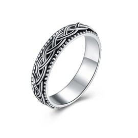 YAFEINI Fidget Ring Sterling Silver Spinner Ring for Women Celtic Spinning Ring Fidget Jewelry Gifts for Men Women
