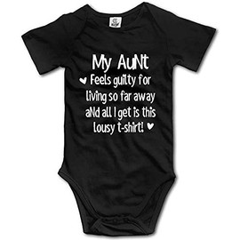 My Aunt Feels Guilty Baby Climbing Short Sleeve Onesie 12-18 Months Black