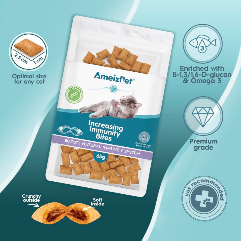 AmeizPet Katzen Leckerlies Immunsystem für Katzen - Vitamin Gesund Leckerli
