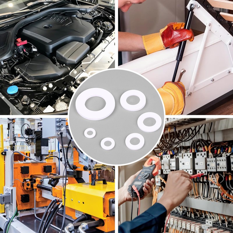 Jeboler Pack of 10 Plastic Washers M20, DIN 125 Nylon