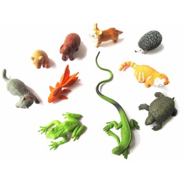 Miniblings 10x Haustiere Set Tierfiguren Aufstellfiguren Katze Hund Hase Hamster