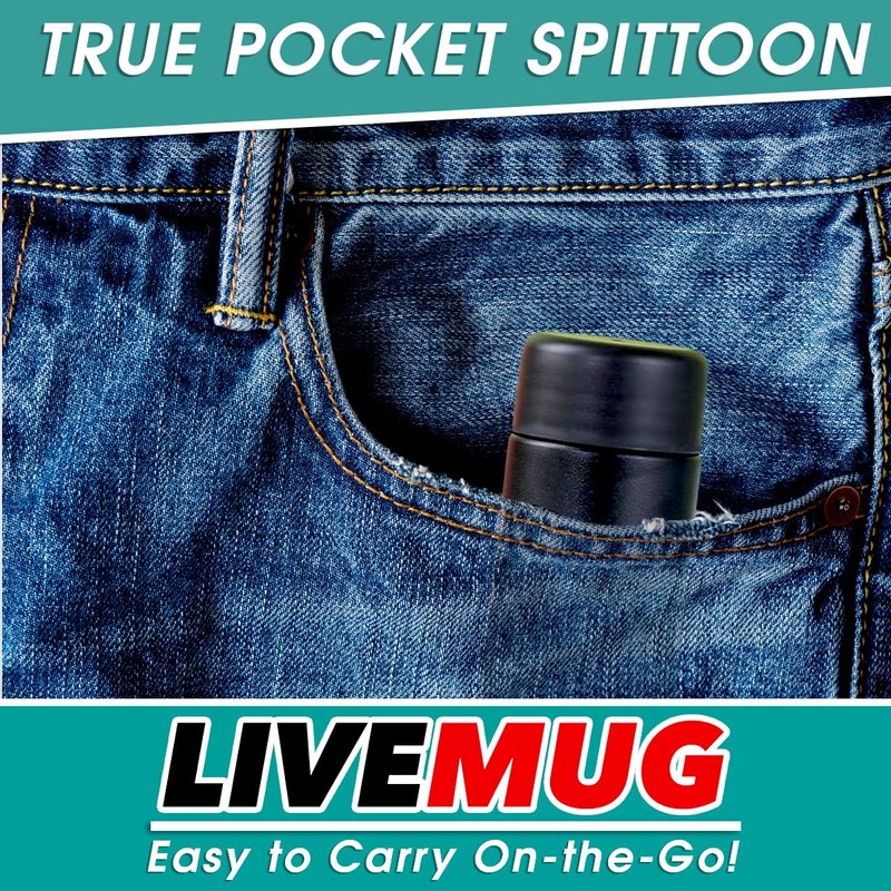 LIVEMUG Pocket Spittoon for Chewing Tobacco 4 Oz | Stainless