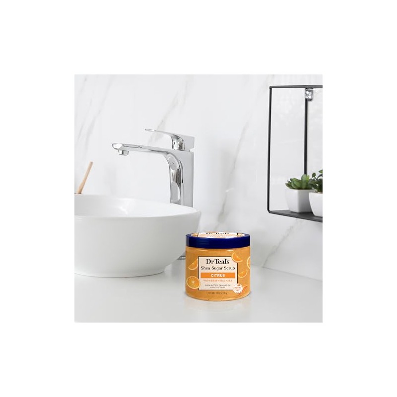 Dr Teal's Shea Sugar Body Scrub, Citrus with Essential Oils
