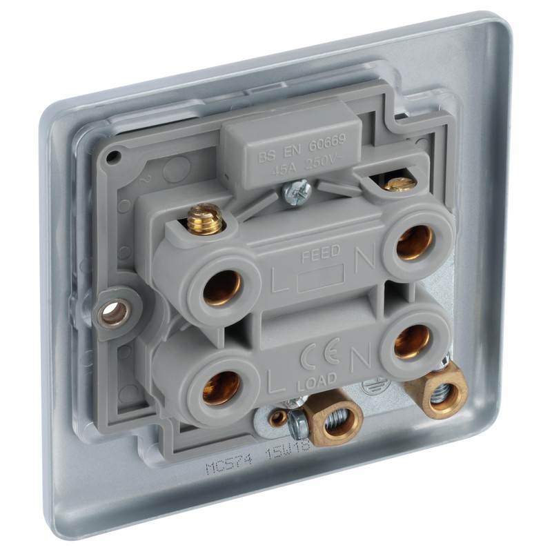 BG Electrical Cooker Switch with LED Power Indicator, Single Plate,