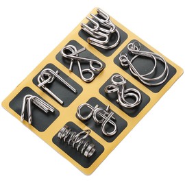 LUYING Brain Teaser, For Adults and Children, Solving Mystery, Educational Toy, Mystery Ring, Challenging Nine Rings, Chinese Ring, Made of Metal, Fun for Beginners and Advanced, Educational Toy