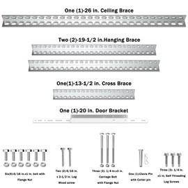 Garage Door Opener Hanging kit, Universal Garage Door Opener Installation Kit Galvanized Garage Door Angle Iron Bracket