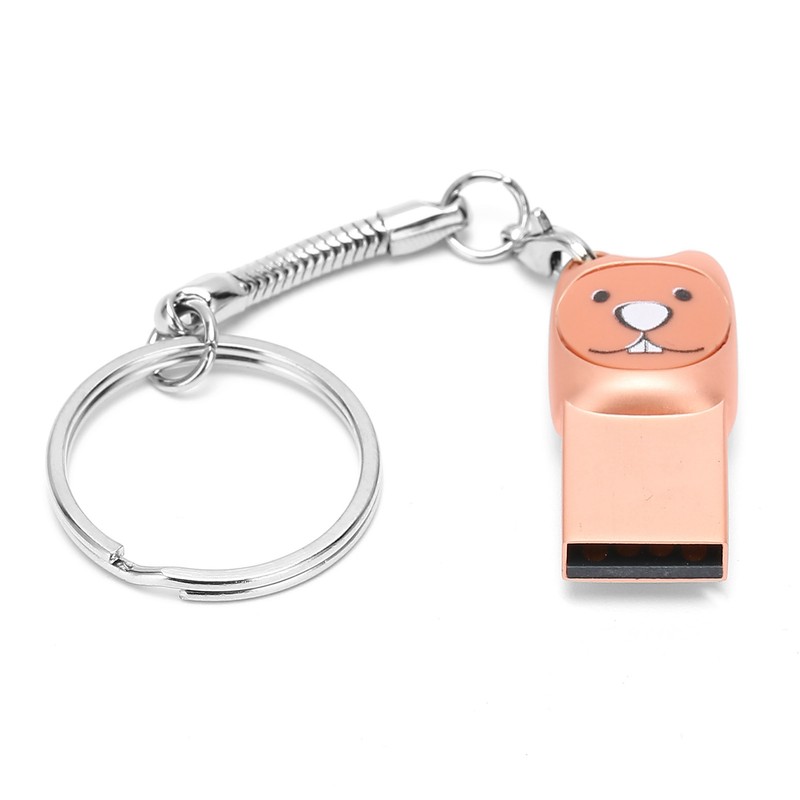 USB2.0 Flash Drive Cute Cartoon Portable Memory Stick with Adapter